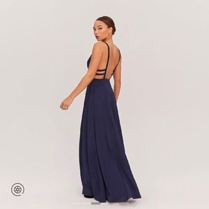 Fame and Partners Navy Backless Dress